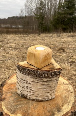 Wooden Candle Holder 04