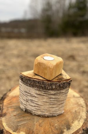 Wooden Candle Holder 05