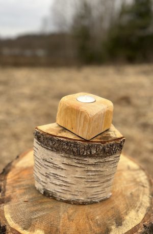 Wooden Candle Holder 12