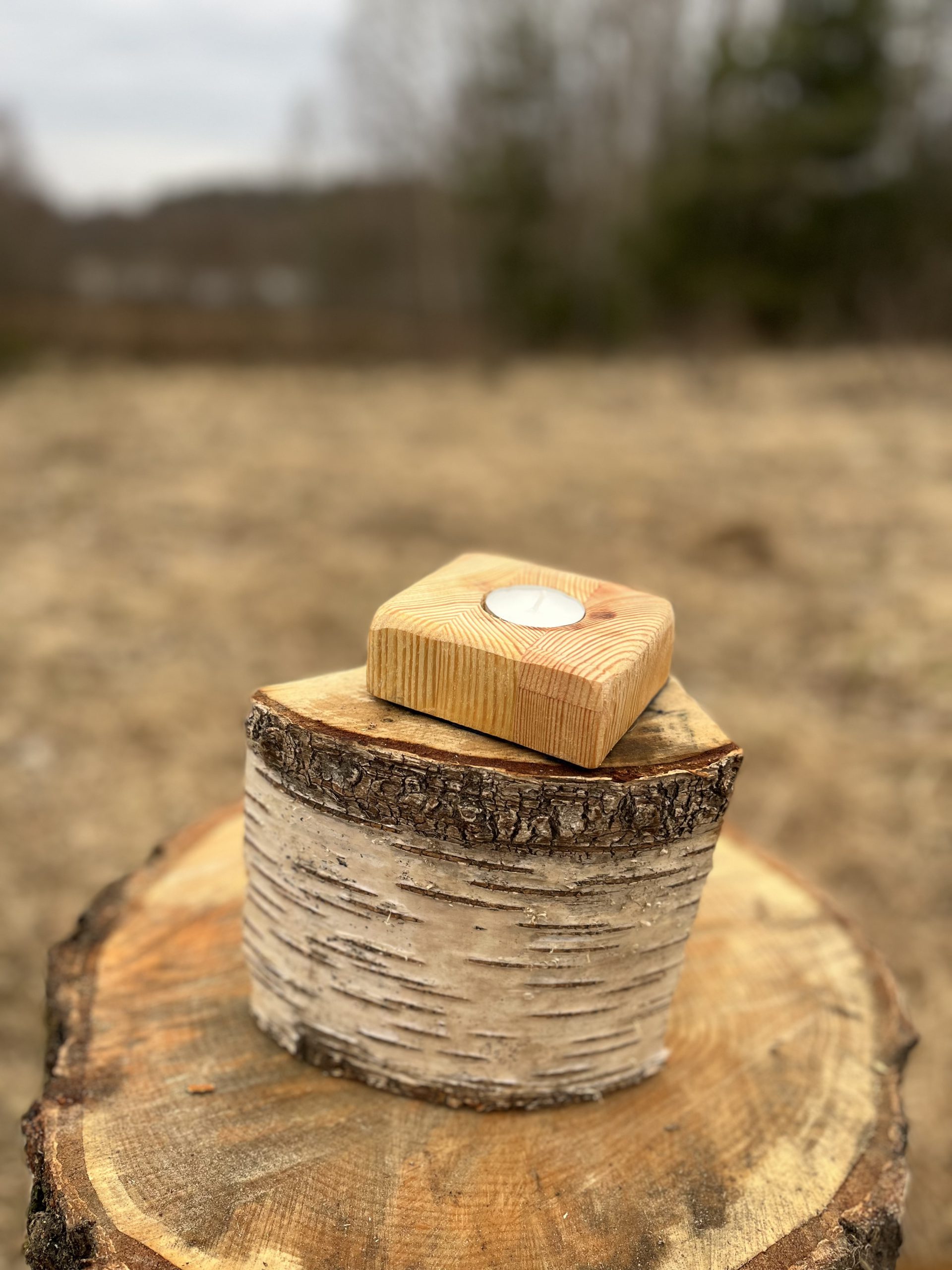 Wooden Candle Holder 18