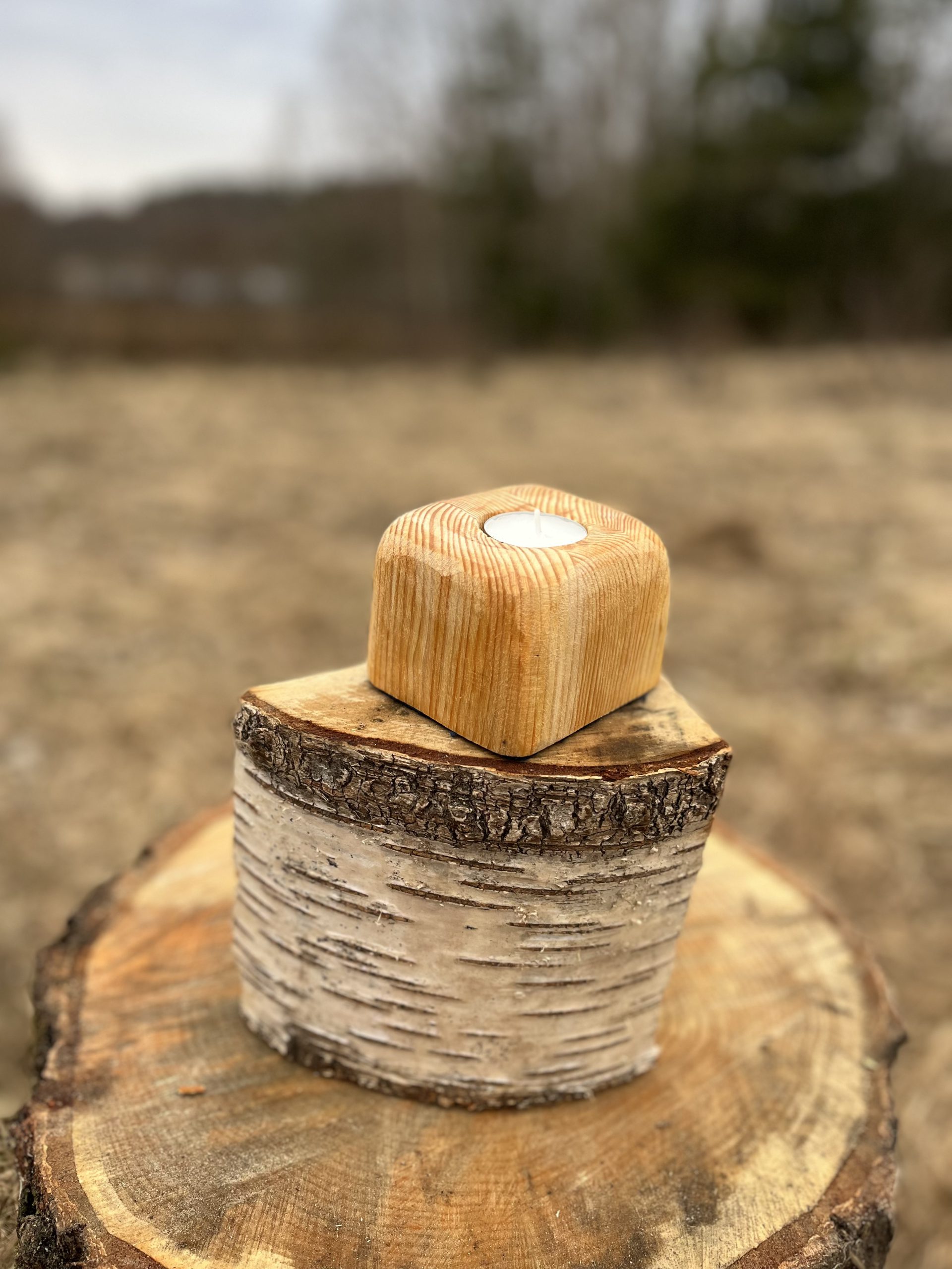 Wooden Candle Holder 22