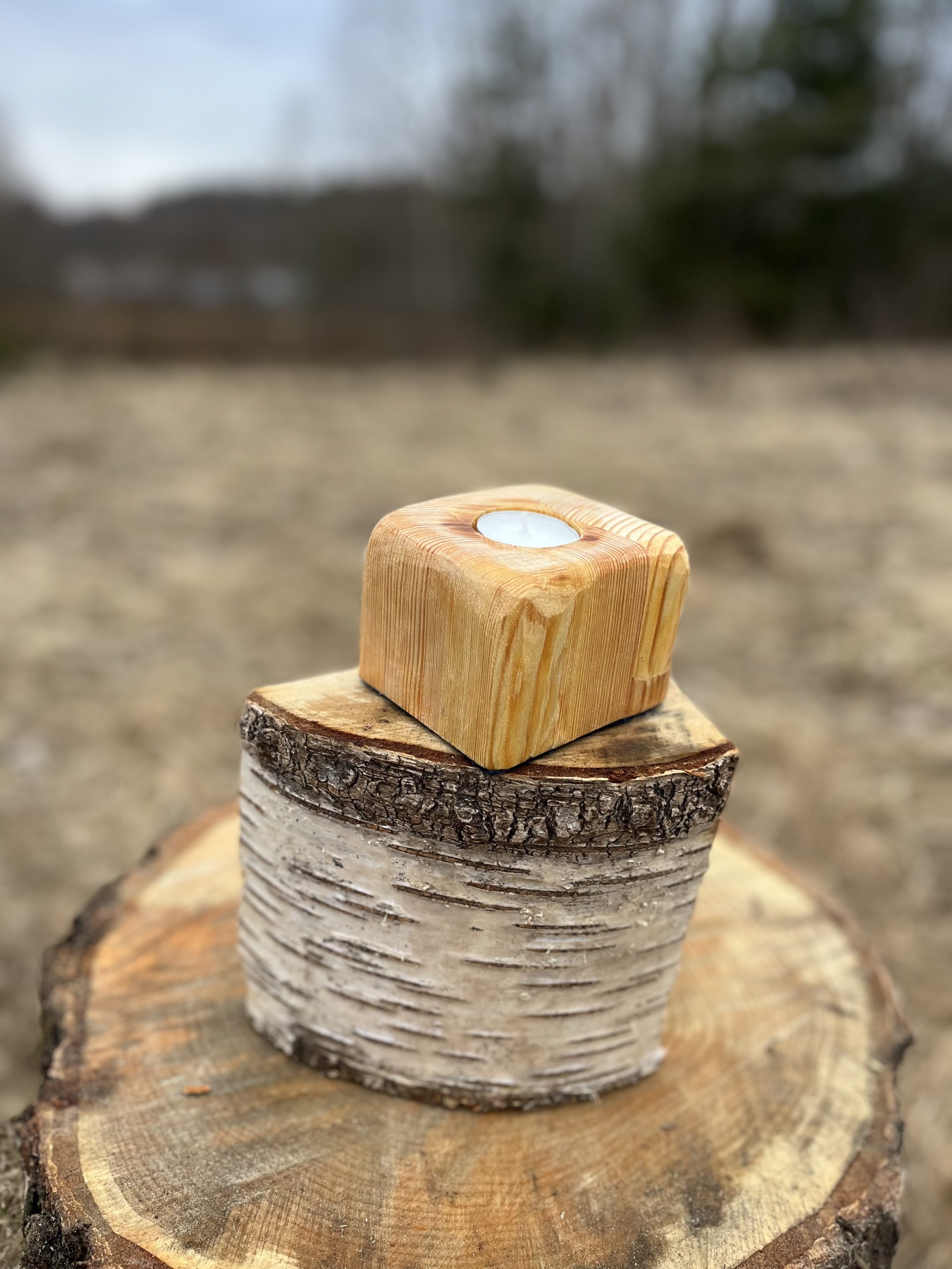 Wooden Candle Holder 28