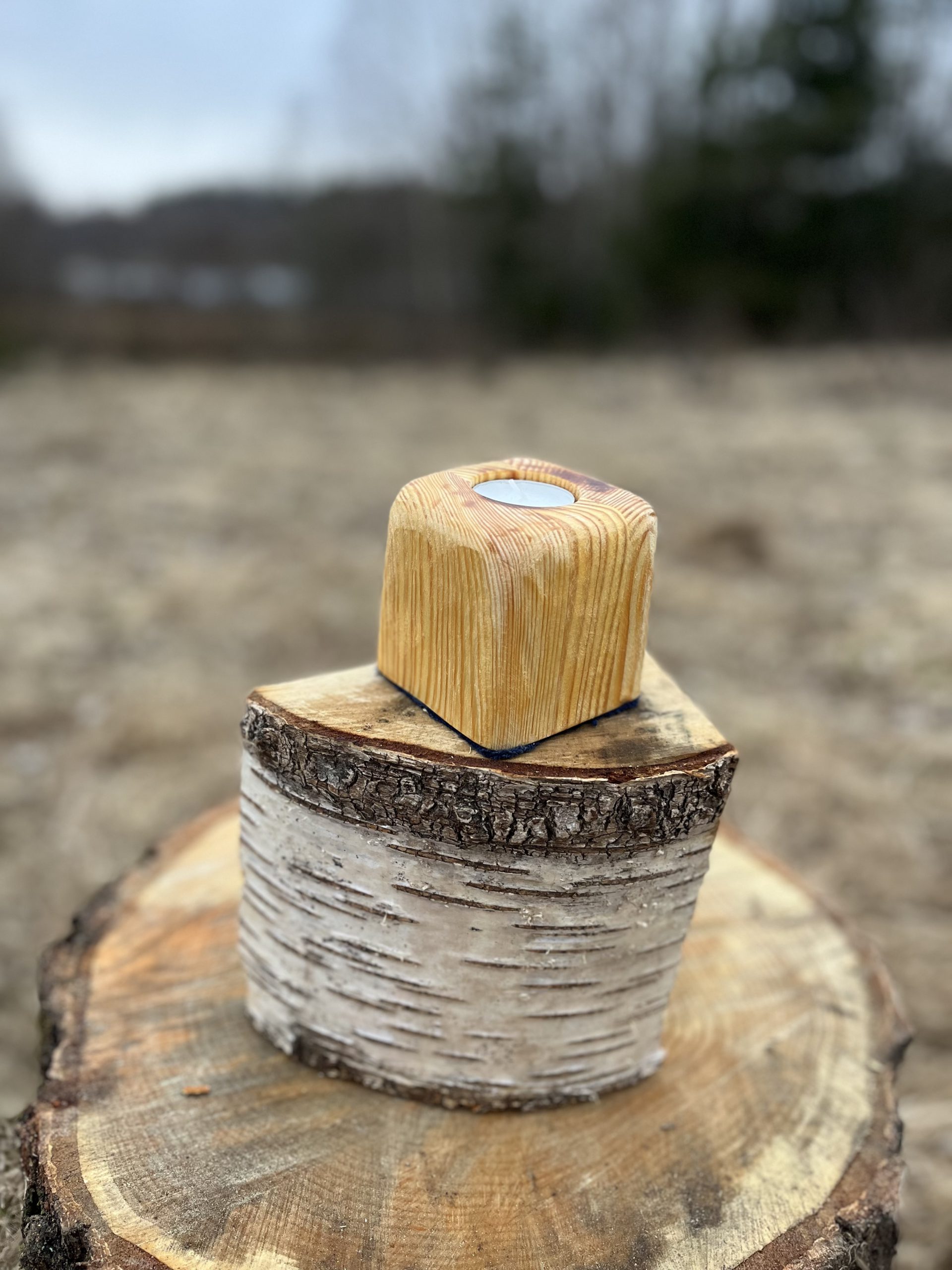 Wooden Candle Holder 37