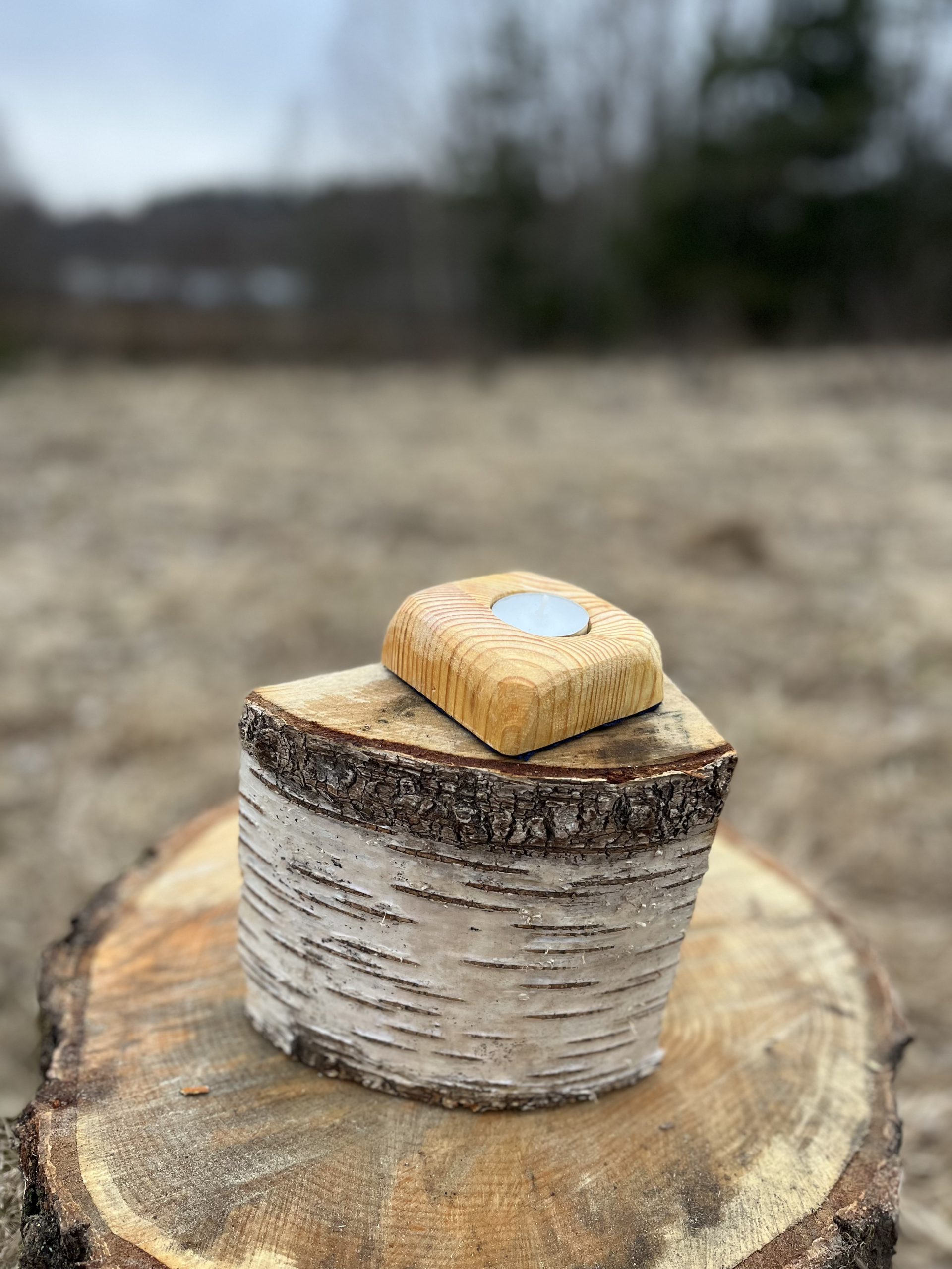 Wooden Candle Holder 40