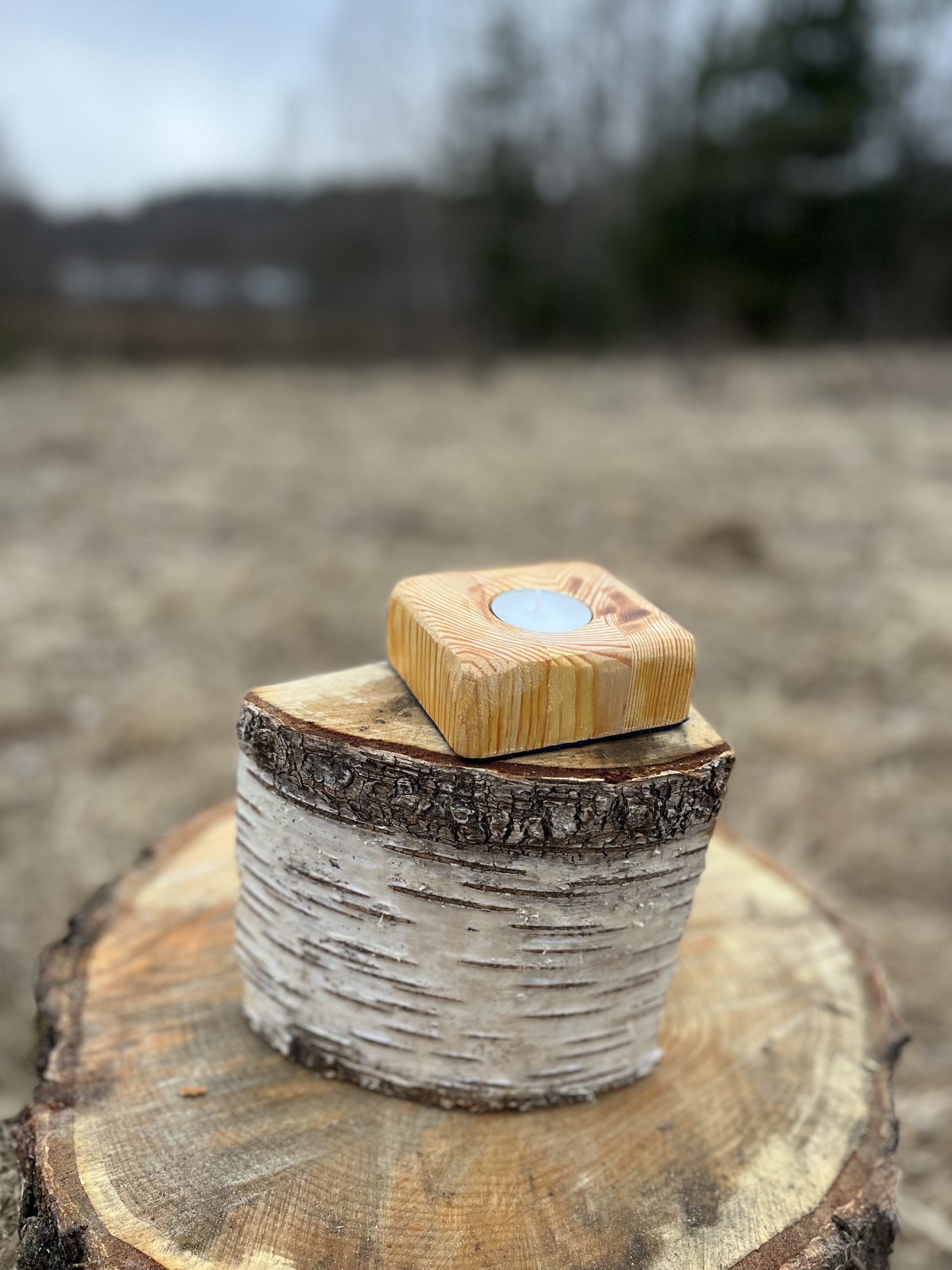 Wooden Candle Holder 44