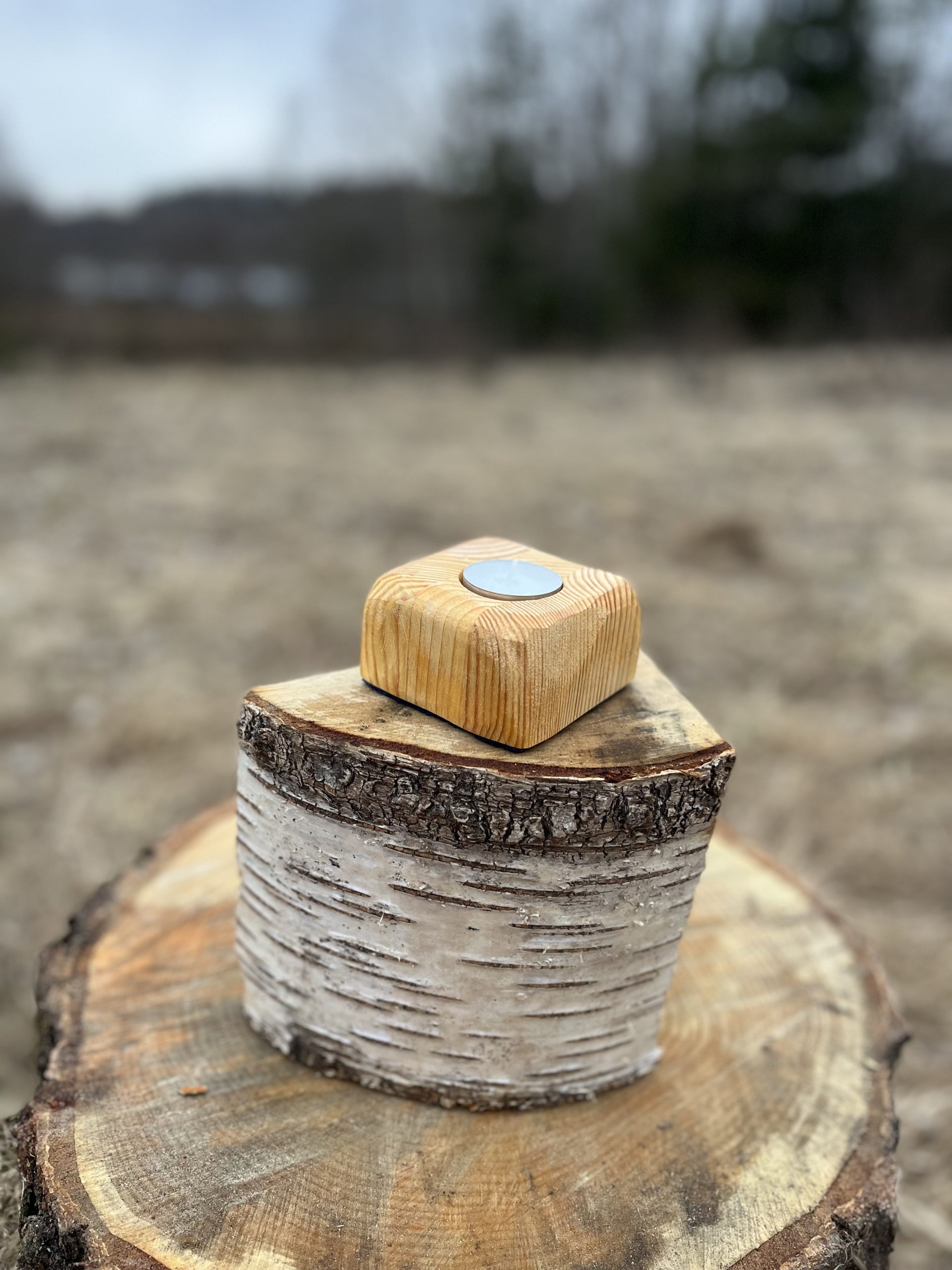 Wooden Candle Holder 45